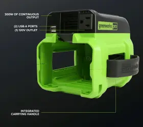 816402t Greenworks 60v 300w Continuous Portable Power Station