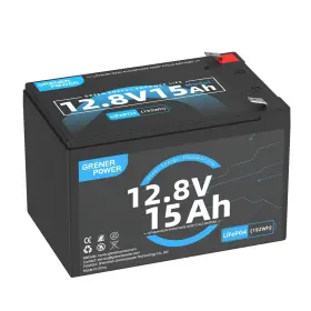 12v15ah Grenerpower 12v 15ah Lithium Lifepo4 Battery 192wh 20a Bms Deep Cycle Batt
