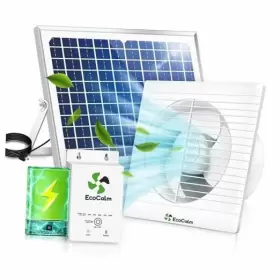 Kp-efkp-ef23128  Guangzhou Kunpeng Cross-border E-commerce Ltd Solar Fan With Battery 8 Inch Powered Fans For Shed 25w Bifacial