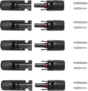 Guiruimoon 445028738789 10pcs Ip67 Waterproof Solar Connector Panel Cable 5 Pairs Pv Connectors Ma