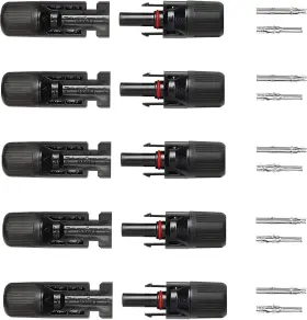 Ip67 Guiruimoon 445028738789 10pcs Waterproof Solar Connector Panel Cable 5 Pairs Pv Connectors Ma