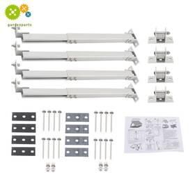Gurdtopo Opp2383728 Aluminum Solar Panel Tilt Mount 2pcs Adjustable Stand For Off-grid Outdoor Roof