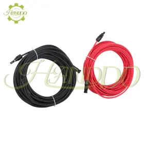 1312697 Handdo Solar Panel Extension Cable 20m Black Red With M4 Connector For Rv/boat 4mm New