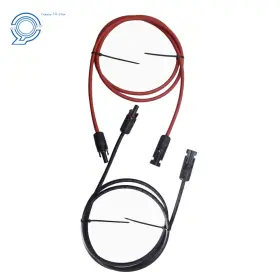 Hp54768 Happy19star 12awg 1 Pair 5ft 1.524m Black Red Solar Panel Extension Cable Wire Connector