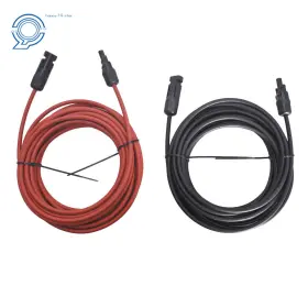 Hp54777 Happy19star 12 Awg Solar Panel Extension Cable Wire Connector 1 Pair 20ft Black Red