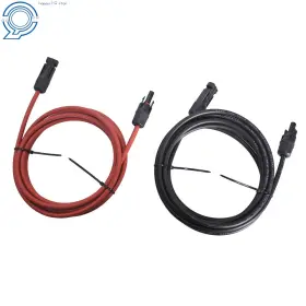 Hp54792 Happy19star 1 Pair Black Red Solar Panel Extension Cable Wire Connector 10awg 10 Feet
