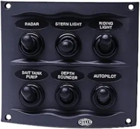 B000n9ho2k Hella H73070041 Gray 2-row 6-way Compact Switch Panel 2.17 Inch D X 4.21 W