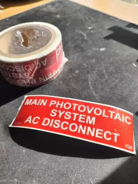 596-00255 Hellerman Tyton 50 Pieces 690.14 C Main Pv System Ac Disconnect Reflect Vinyl Ht X50