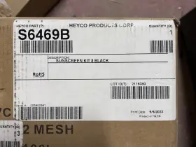 S6469b Heyco Sunscreen Kit 8 Black Rohs Compliant Mpn Model