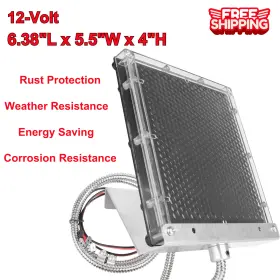 1102271 Highwild 12v Solar Panel Charger - Waterproof Outdoor Feeder Battery With Mount Kit