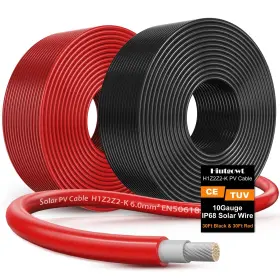 Hiutgowt 774882788683 Solar Panel Wire 10awg 30ft Cable