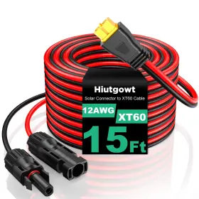 Xt60 Hiutgowt 774882789253 12awg Solar Cable 15ft To Charging 3 10 20 25 30 40 50ft