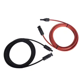 Hgf73028 Home-garden-fix New Black And Red Solar Panel Extension Cable Wire Connector 12awg 1 Pair 10ft