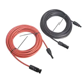Hgf73036 Home-garden-fix New 4mm /12awg 20ft Black Red Solar Panel Extension Cable Wire Connector 1 Pair