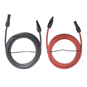 Hgf73060 Home-garden-fix New Solar Panel Extension Cable Wire Connector 1 Pair 15ft Black Red 10 Awg