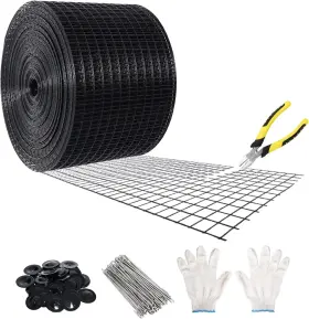 54ugb001 Hoqqf 6in X 100ft Solar Panel Bird Guard - 1/2 Inch Black Pvc Mesh Galvanized Rust-resi