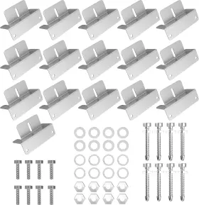 Houseables 445035859866 Solar Panel Mounting Brackets Roof Panels Z Bracket 2.5 Inch X 1.5 3