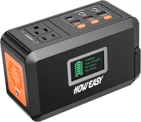 Howeasy 780279962048 120w Power Station 88wh Solar Generator Lithium Battery With 2 110v Ac Socket