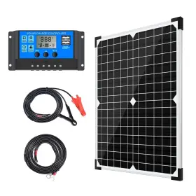 Hoysicy 798565829401 Solar Panel Kit 20w 12v Monocrystalline Battery Maintainer 10a Charge