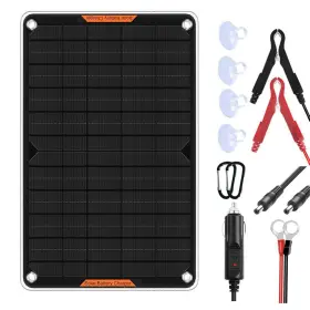 Scc-10 Hoysicy 12 Volt 10 Watt Solar Car Battery Charger And Maintainer Panel Trickle C