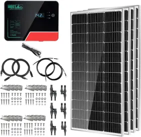 Hqst 313056136181 400 Watt Solar Panels With 12v/24v 40a Mppt Charge Controller Adaptor Kit