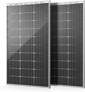 Hqst Hsp100d-30atx2-g1-us 2 Pack Bifacial 100w Watt Solar Panel Mono 12v/24v For Sunshed Rv