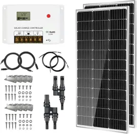 Hkit200dst-a30d2-g1-us Hqst Solar 200w 30pwm Controller 2 Pieces Monocrystalline Silicon Glass Set