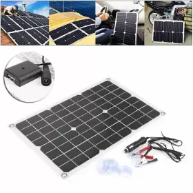 Hukyu 612045940946 Mono Sunpower 18v 20w Flexible Solar Panel Battery Charger Motorhomes Boats Roof