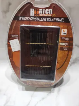 Sp-6v1 Hunten 814544010278 Outdoors 6 Volt Mono Crystalline Solar Panel Battery Charger