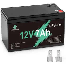 Hwe Energy 791955971087 12v 7ah Battery Rechargeable Lifepo4 4000 Deep Cycle Lithium Iron