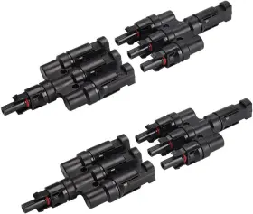 Mc4-t3-bag Igoye 2 Pairs Solar Connectors T Branch 3 To 1 Panel Fmmm Mfff