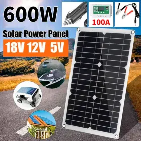 Ikaufen 883646399468 Ikafufen 600 Watts Solar Panel Kit Battery Charger With Controller Caravan Boat