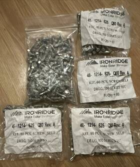 Ironridge 48-1214-625-q80 520 Rev A Self Drilling Structural Screw #8 Ss 3/4 Inch