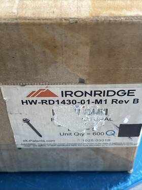 Ironridge Hd-rd1430-01-m1 600ea #14 X 3 Inch Stainless Steel Structural Screw