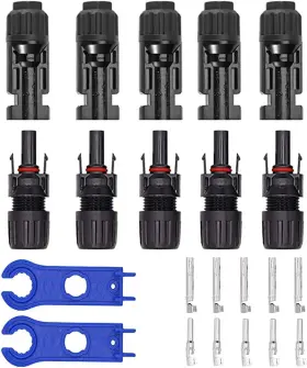 Ip67 Isunergy 711181330434 5 Pairs Solar Connectors M-c-4 Male/female Waterproof Panel Cable