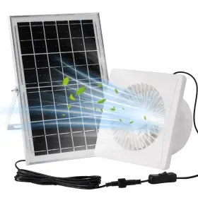 Iu820 Iuzeai Solar Powered Fan 20w Panel With Bracket 8 Inch Longe