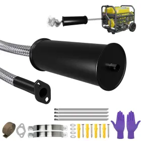 Jindouzi 764379457154 Generator Exhaust Extension Silencer Kit Muffler