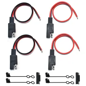Jkm-wtz-007 Jinkaiming 4 Pcs Sae Connector Extension Cable 30cm 18awg With Cap 2 Pin Quick Disconnec