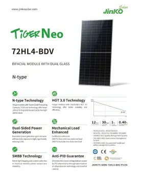 Jkm590-72hl4-bdv Jinko 590w Solar Panel Bifacial Tiger Neo Ntype 72hl4-bdv Free Freight 0.26/w