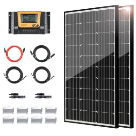 Jjn 766429467205 200 Watt Solar Panel Kit 12v Panels With 30a Pwm 12v/24v Charge Control