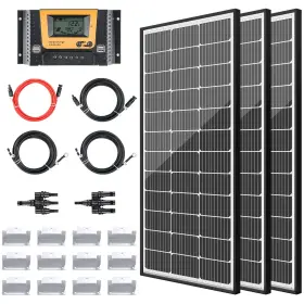 Jjn 766429467212 Solar Panel Kit 300 Watt 12 Volt Monocrystalline Panels With 40a Pwm Ch