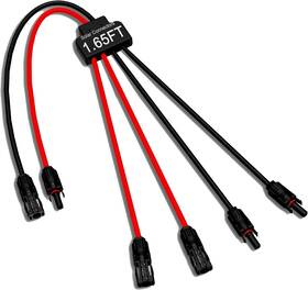 Jxmxrpv 711181685428 Solar Connectors For 2 Panels Tool-free Cable Splitter Ip68 Waterpr