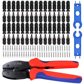 Kcut 768443659642 63 Pcs Solar Connector Kit - Crimping Tool For Panel Cable With 3