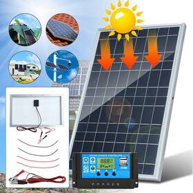 Kepeak Bsy-831-30w 30w Solar Panel Kit 18v Battery Charger With 100a Controller Maintainer Boat Rv Car