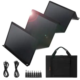Keshoyal 717234765376 Portable Solar Panel 60w Foldable Panels With 5v Usb And 18v Dc Fo
