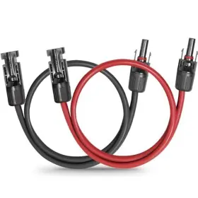 Kimbluth 658359349693 10 Awg Solar Extension Cable 2ft Black Red Ultra Panel Wire Male