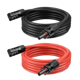 Kimbluth 658361451506 12 Awg Solar Extension Cable 10ft Black Red Ultra Panel Wire Ma
