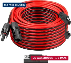 Kimbluth 706531222460 10awg Solar Panel To Sae Adapter Cable 50ft Plug Pv Extension Wi