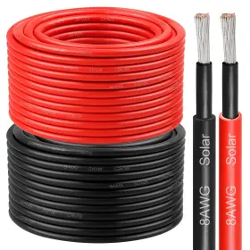 Kimbluth 706531471820 8 Awg Solar Cable 100ft Red Black Tinned Copper Wire Gauge P Kimbluth 706531471820 8 Awg Solar Cable 100ft Red Black Tinned Copper Wire Gauge P