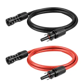 Br-solar-jumper-8awg-3ft Kimbluth 8 Awg Solar Extension Cable 3ft Black Red Ultra Panel Wire Male